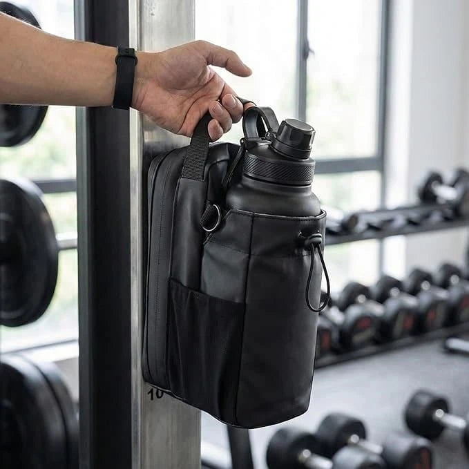 Sac magnétique fixé sur équipement de musculation | حقيبة مغناطيسية مثبتة على جهاز رياضي