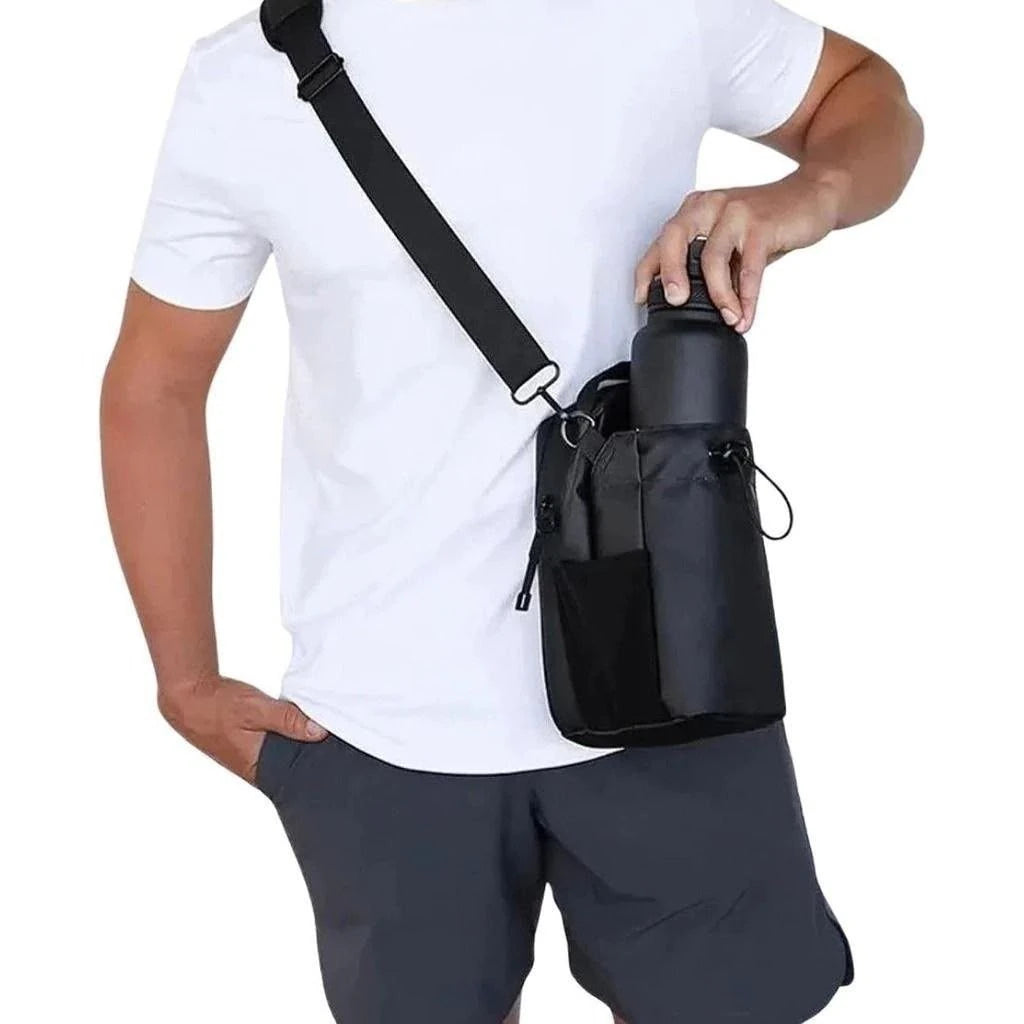 Sac de sport porté avec bandoulière réglable | حقيبة رياضية بحزام كتف قابل للتعديل